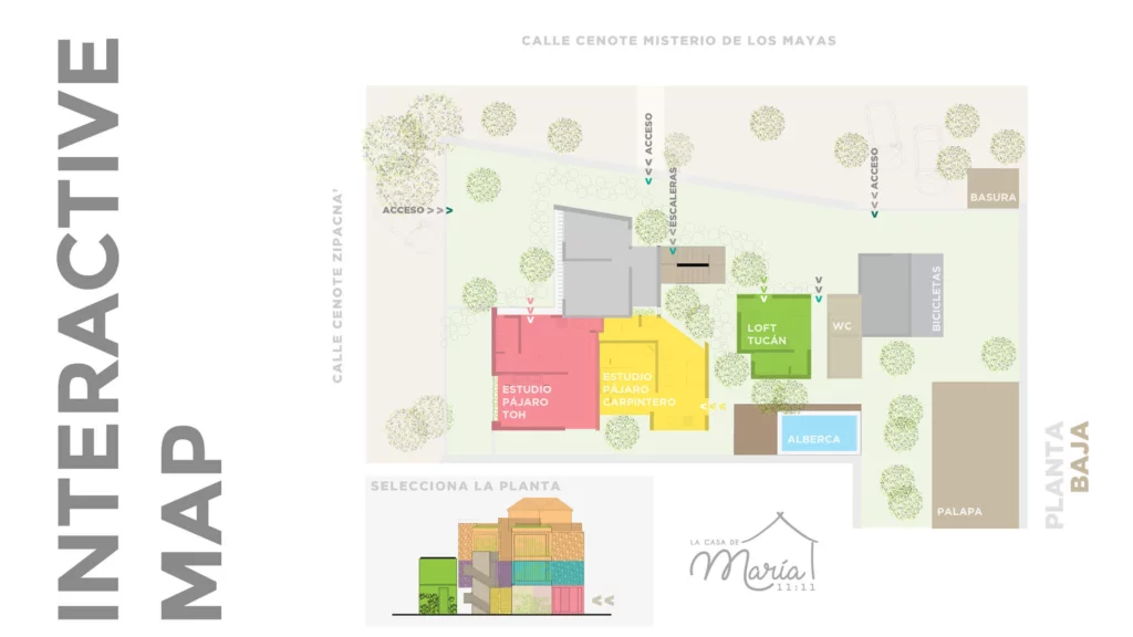 Interactive Map of La Casa de María 11:11